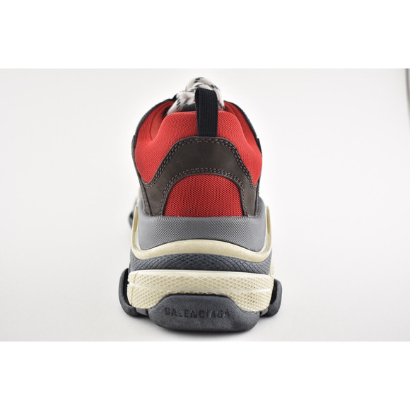 Balenciaga Triple S Black Red Bred Speed Flat Sneaker Trainer 39 Mens US 6 - Picture 11 of 12